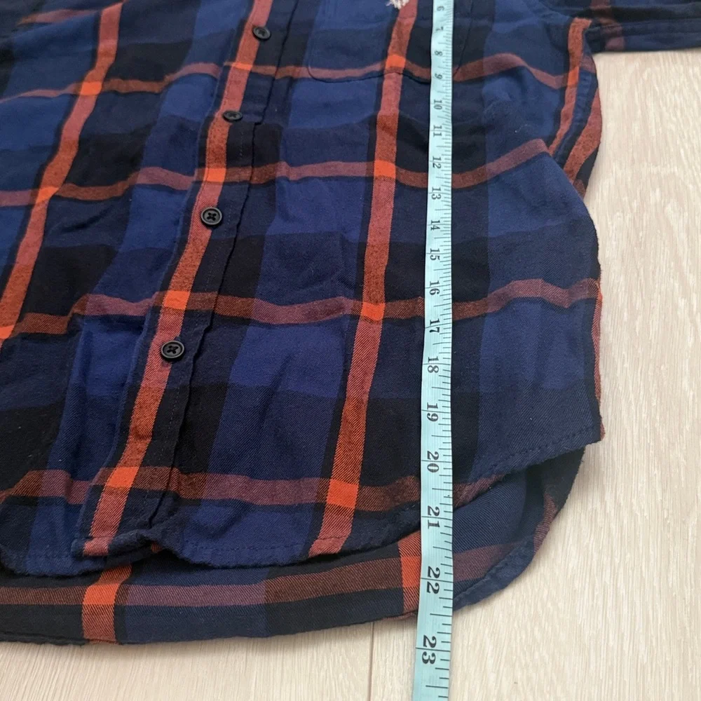 Ralph Lauren Kids' Navy and Orange Checkered Shirt